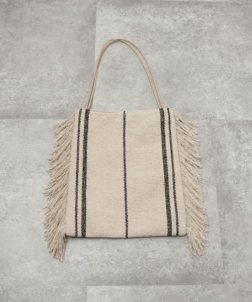 coen(コーエン)の「Indiaジャカードフリンジトートバッグ(トートバッグ・レディース・マスタード/ナチュラル・FREE)」の11枚目の写真