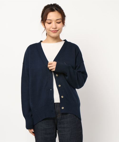 AMERICAN HOLIC(アメリカンホリック)の「Vネックコクーンニットカーディガン*(カーディガン/ボレロ・レディース・チャコールグレー/ネイビー/グリーン/アイボリー・MEDIUM/LARGE)」の4枚目の写真