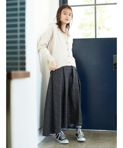 AMERICAN HOLIC(アメリカンホリック)の「Vネックコクーンニットカーディガン*(カーディガン/ボレロ・レディース・チャコールグレー/ネイビー/グリーン/アイボリー・MEDIUM/LARGE)」の10枚目の写真