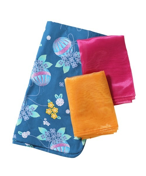 devirock（デビロック）の「浴衣 セパレート 帯2本 4点セット（浴衣・キッズ・グリーン系その他/イエロー系その他/ピンク/ネイビー/ブルー/ブルー系その他・150cm/100cm/130cm/160cm/120cm/90cm/110cm/140cm/90-95cm）」の16枚目の写真