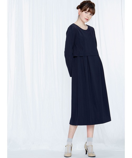 シロップ．（シロップ．）の「ドッキングおすましワンピース（ドレス・レディース・ダークネイビー・MEDIUM/SMALL/LARGE/X-LARGE/XX-LARGE）」の4枚目の写真