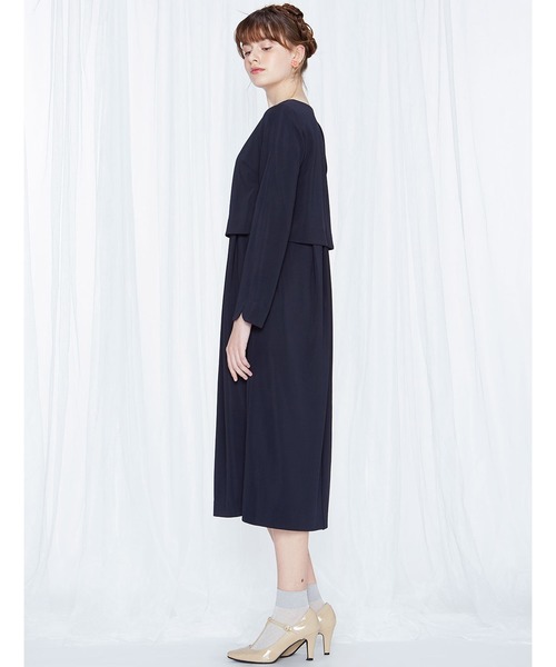 シロップ．（シロップ．）の「ドッキングおすましワンピース（ドレス・レディース・ダークネイビー・MEDIUM/SMALL/LARGE/X-LARGE/XX-LARGE）」の5枚目の写真