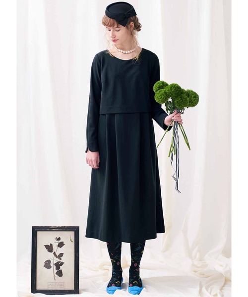 シロップ．（シロップ．）の「ドッキングおすましワンピース（ドレス・レディース・ダークネイビー・MEDIUM/SMALL/LARGE/X-LARGE/XX-LARGE）」の7枚目の写真