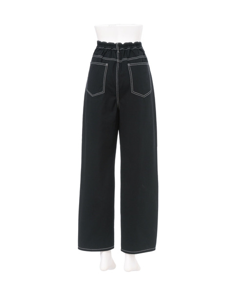 Newlyme(ニューリーミー)の「タックウエストテーパードパンツ(その他パンツ・レディース・ブラック/ブルー/アイボリー/その他1/ライトベージュ・MEDIUM/LARGE)」の7枚目の写真