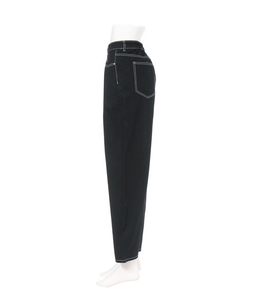 Newlyme(ニューリーミー)の「タックウエストテーパードパンツ(その他パンツ・レディース・ブラック/ブルー/アイボリー/その他1/ライトベージュ・MEDIUM/LARGE)」の8枚目の写真