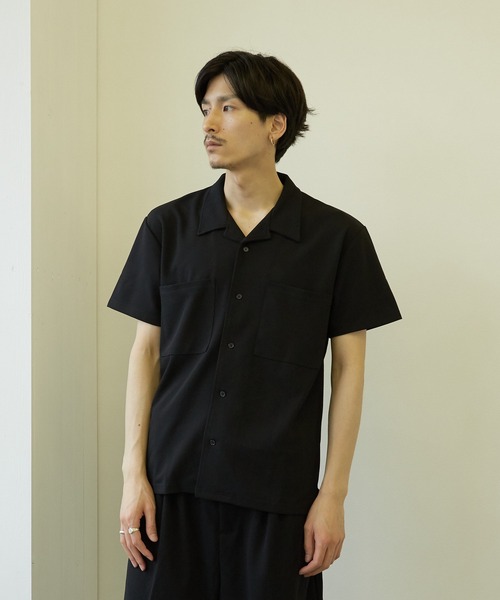 VIBGYOR(ヴィブジョー)の「【VIBGYOR BY AS】薄梨地半袖オープンシャツ(BL)(シャツ/ブラウス・メンズ・チャコールグレー/ブラウン/ベージュ/ブラック/グレイッシュベージュ・MEDIUM/LARGE)」の21枚目の写真