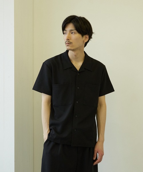 VIBGYOR(ヴィブジョー)の「【VIBGYOR BY AS】薄梨地半袖オープンシャツ(BL)(シャツ/ブラウス・メンズ・チャコールグレー/ブラウン/ベージュ/ブラック/グレイッシュベージュ・MEDIUM/LARGE)」の22枚目の写真