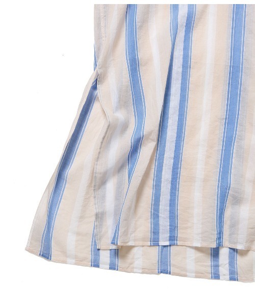 NE QUITTEZ PAS!（ヌキテパ）の「【ne Quittez pas】VOILE STRIPE DRESS(ワンピース)（ワンピース・レディース・サックスブルー/ピンク・1）」の8枚目の写真