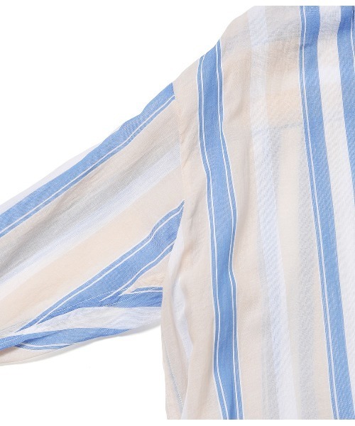 NE QUITTEZ PAS!（ヌキテパ）の「【ne Quittez pas】VOILE STRIPE DRESS(ワンピース)（ワンピース・レディース・サックスブルー/ピンク・1）」の7枚目の写真