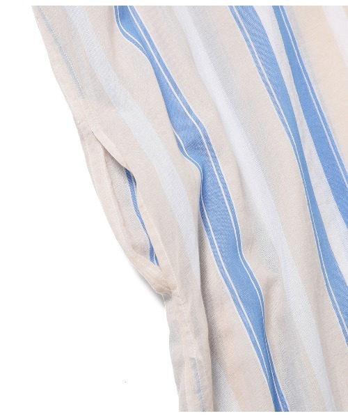 NE QUITTEZ PAS!（ヌキテパ）の「【ne Quittez pas】VOILE STRIPE DRESS(ワンピース)（ワンピース・レディース・サックスブルー/ピンク・1）」の6枚目の写真