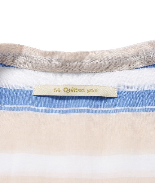 NE QUITTEZ PAS!（ヌキテパ）の「【ne Quittez pas】VOILE STRIPE DRESS(ワンピース)（ワンピース・レディース・サックスブルー/ピンク・1）」の15枚目の写真