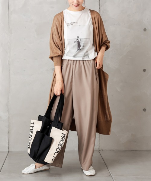 PUAL CE CIN（ピュアルセシン）の「ゆるっとボトムワイド（その他パンツ・レディース・ベージュ/グリーン/カーキ/ネイビー・FREE）」の6枚目の写真