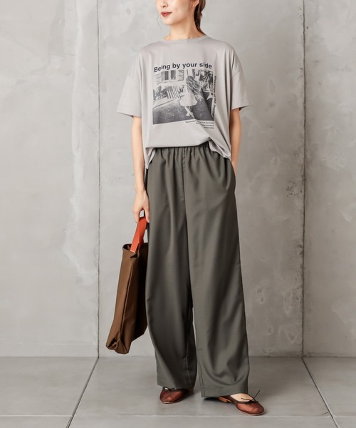 PUAL CE CIN（ピュアルセシン）の「ゆるっとボトムワイド（その他パンツ・レディース・ベージュ/グリーン/カーキ/ネイビー・FREE）」の12枚目の写真