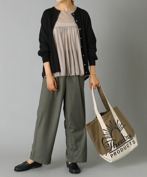 PUAL CE CIN（ピュアルセシン）の「ゆるっとボトムワイド（その他パンツ・レディース・ベージュ/グリーン/カーキ/ネイビー・FREE）」の21枚目の写真