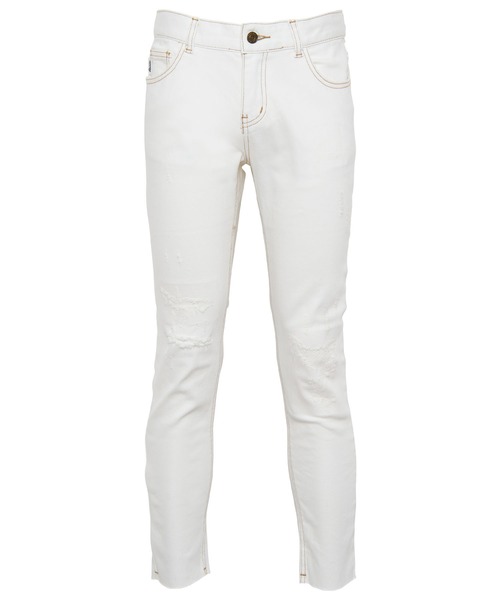 #Re:room（リルーム）の「ヴィンテージクラッシュカットスキニーデニム（デニムパンツ・メンズ・ブラック/ブルー/ホワイト・SMALL/MEDIUM/LARGE）」の4枚目の写真