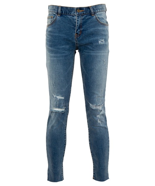 #Re:room（リルーム）の「ヴィンテージクラッシュカットスキニーデニム（デニムパンツ・メンズ・ブラック/ブルー/ホワイト・SMALL/MEDIUM/LARGE）」の11枚目の写真