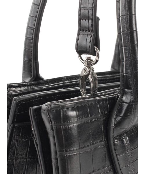 GYDA（ジェイダ）の「3ROOMミニクロコBAG（ショルダーバッグ・レディース・ブラック/ベージュ・FREE）」の6枚目の写真