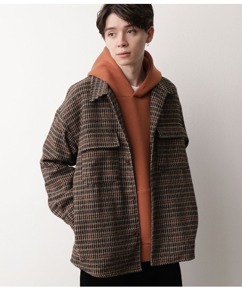 JUNRED（ジュンレッド）の「ルーズシルエットＣＰＯシャツ（シャツ/ブラウス・メンズ・ブラウン系その他/イエロー系その他3/ベージュ系その他/ブルー系その他5・M/L）」の2枚目の写真