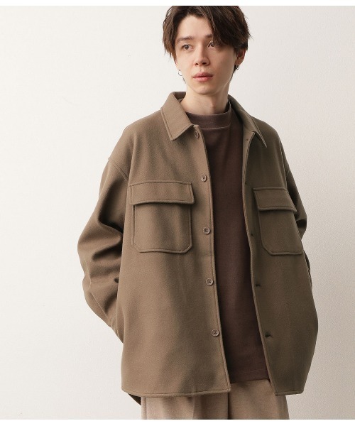 JUNRED（ジュンレッド）の「ルーズシルエットＣＰＯシャツ（シャツ/ブラウス・メンズ・ブラウン系その他/イエロー系その他3/ベージュ系その他/ブルー系その他5・M/L）」の3枚目の写真