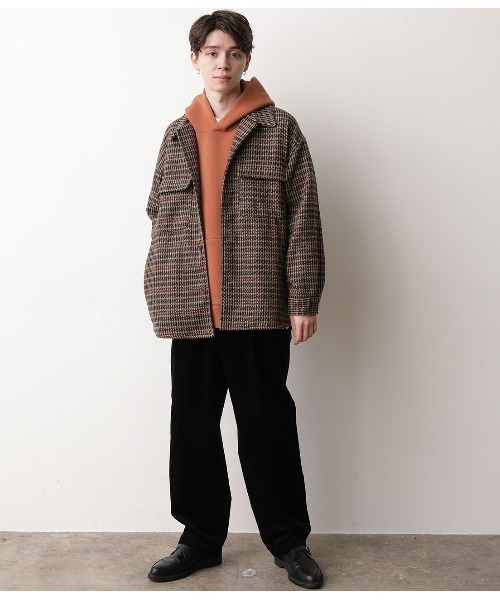 JUNRED（ジュンレッド）の「ルーズシルエットＣＰＯシャツ（シャツ/ブラウス・メンズ・ブラウン系その他/イエロー系その他3/ベージュ系その他/ブルー系その他5・M/L）」の6枚目の写真