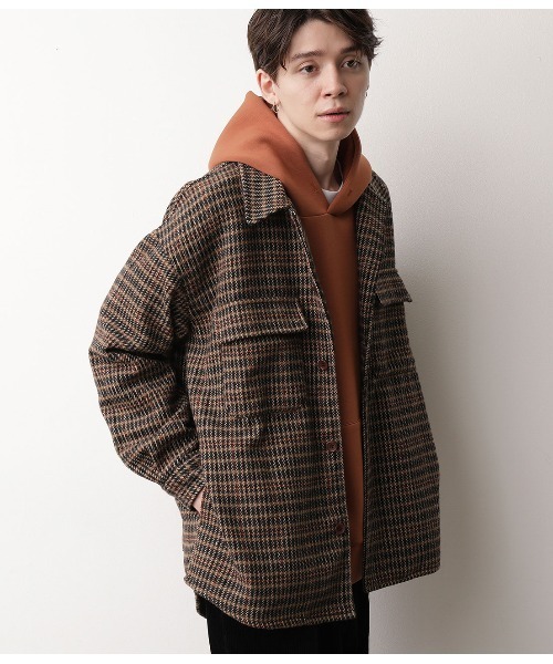 JUNRED（ジュンレッド）の「ルーズシルエットＣＰＯシャツ（シャツ/ブラウス・メンズ・ブラウン系その他/イエロー系その他3/ベージュ系その他/ブルー系その他5・M/L）」の7枚目の写真