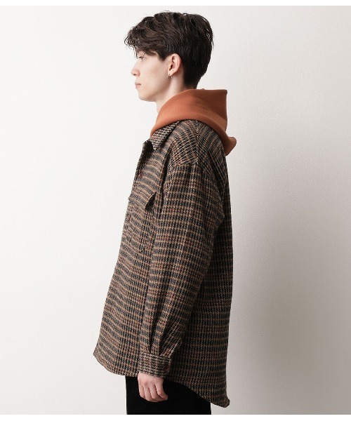 JUNRED（ジュンレッド）の「ルーズシルエットＣＰＯシャツ（シャツ/ブラウス・メンズ・ブラウン系その他/イエロー系その他3/ベージュ系その他/ブルー系その他5・M/L）」の9枚目の写真