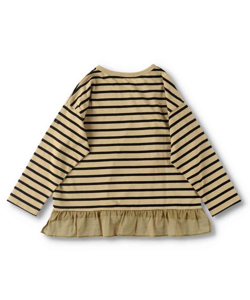 BRANSHES（ブランシェス）の「【WEB限定】ボーダー長袖Tシャツ（Tシャツ/カットソー・キッズ・ネイビー/ブラック/オリーブ/ベージュ・130cm/150cm/120cm/140cm/110cm/100cm）」の20枚目の写真