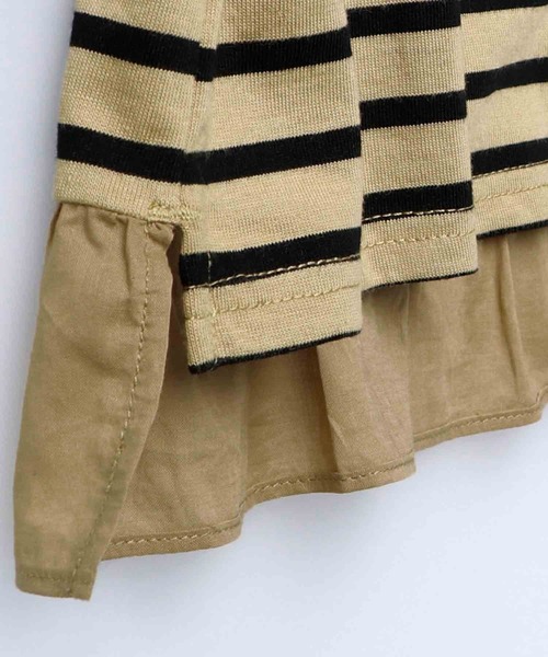 BRANSHES（ブランシェス）の「【WEB限定】ボーダー長袖Tシャツ（Tシャツ/カットソー・キッズ・ネイビー/ブラック/オリーブ/ベージュ・130cm/150cm/120cm/140cm/110cm/100cm）」の11枚目の写真