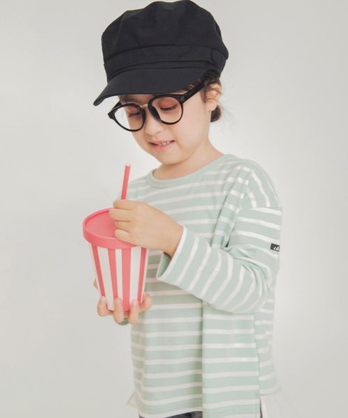 BRANSHES（ブランシェス）の「【WEB限定】ボーダー長袖Tシャツ（Tシャツ/カットソー・キッズ・ネイビー/ブラック/オリーブ/ベージュ・130cm/150cm/120cm/140cm/110cm/100cm）」の12枚目の写真