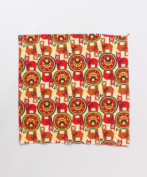 チャイハネ（チャイハネ）の「【チャイハネ】ワールドトリップバンダナ（バンダナ/スカーフ・レディース・その他/ホワイト/その他6/ホワイト×ホワイト/グリーン/アニマル/オレンジ/アクア/ブルー/カラフル/ベージュ/ピンク/レッド・FREE）」の12枚目の写真