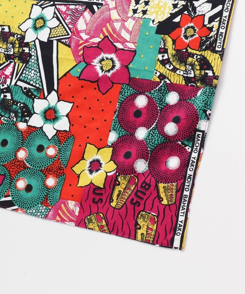 チャイハネ（チャイハネ）の「【チャイハネ】ワールドトリップバンダナ（バンダナ/スカーフ・レディース・その他/ホワイト/その他6/ホワイト×ホワイト/グリーン/アニマル/オレンジ/アクア/ブルー/カラフル/ベージュ/ピンク/レッド・FREE）」の18枚目の写真