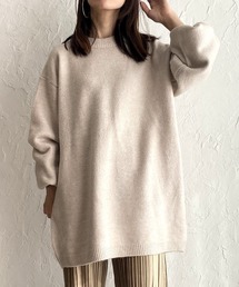 Aラインフレアチュニック ニット