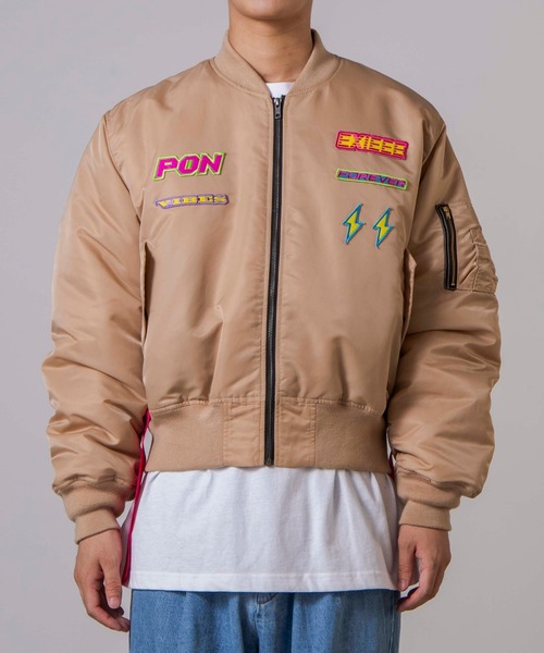 EXIEEE（イグジー）の「アップリケクロップドMA-1（ミリタリー