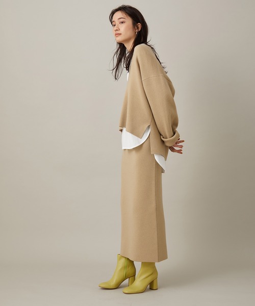 ADAM ET ROPE'(アダムエロペ)の「【セットアイテム】ロンT付きスムースチュニック(ニット/セーター・レディース・ホワイト/ベージュ・FREE)」の5枚目の写真