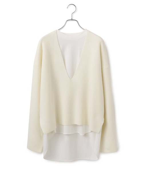 ADAM ET ROPE'(アダムエロペ)の「【セットアイテム】ロンT付きスムースチュニック(ニット/セーター・レディース・ホワイト/ベージュ・FREE)」の12枚目の写真