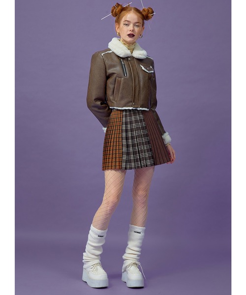 CRANK（クランク）の「『CRANK/クランク』PLEATS MULTI CHECK SKIRT