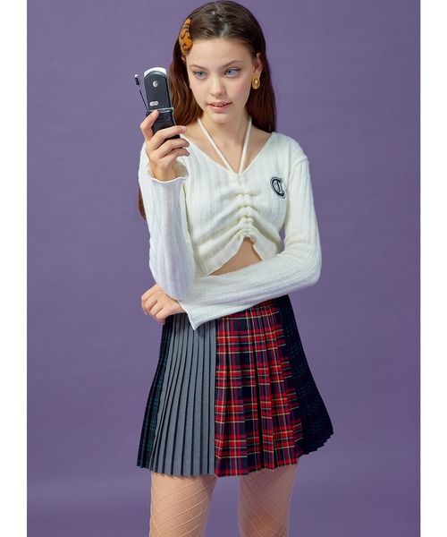 CRANK（クランク）の「『CRANK/クランク』PLEATS MULTI CHECK SKIRT