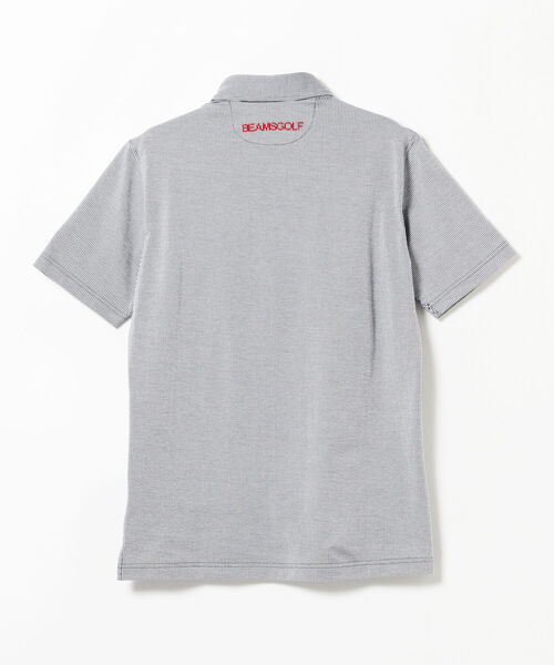 ビームスゴルフ パープルレーベル ピケシアサッカー ポロシャツ ワンポイント L BEAMS GOLF PURPLE LABEL &frasl; ピケ シアサッカー ポロシャツ