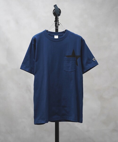 tk.TAKEO KIKUCHI(ティーケータケオキクチ)の「【WEB限定/S~3L】スタープリント半袖Tシャツ(ユニセックスアイテム)(Tシャツ/カットソー・レディース・ホワイト/ダークグリーン/ブラック/サンドベージュ/ライトグリーン/ライトパープル/レモンイエロー/ブラック系/ブルー/ホワイト系1・01/02/03/04/05)」の8枚目の写真