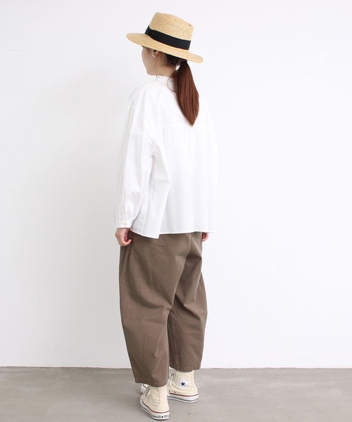 aimer le mieux（エメルミュー）の「△aimer　綿テンセルゆったりパンツ（その他パンツ・レディース・カーキ/ネイビー/オフホワイト/チャコールグレー・FREE）」の14枚目の写真