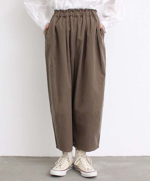 aimer le mieux（エメルミュー）の「△aimer　綿テンセルゆったりパンツ（その他パンツ・レディース・カーキ/ネイビー/オフホワイト/チャコールグレー・FREE）」の6枚目の写真