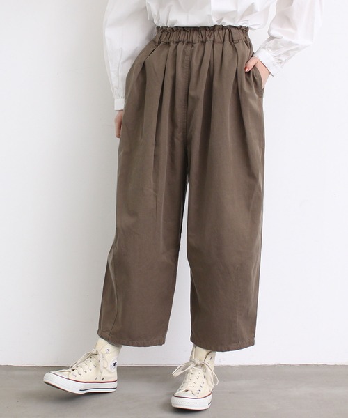 aimer le mieux（エメルミュー）の「△aimer　綿テンセルゆったりパンツ（その他パンツ・レディース・カーキ/ネイビー/オフホワイト/チャコールグレー・FREE）」の7枚目の写真