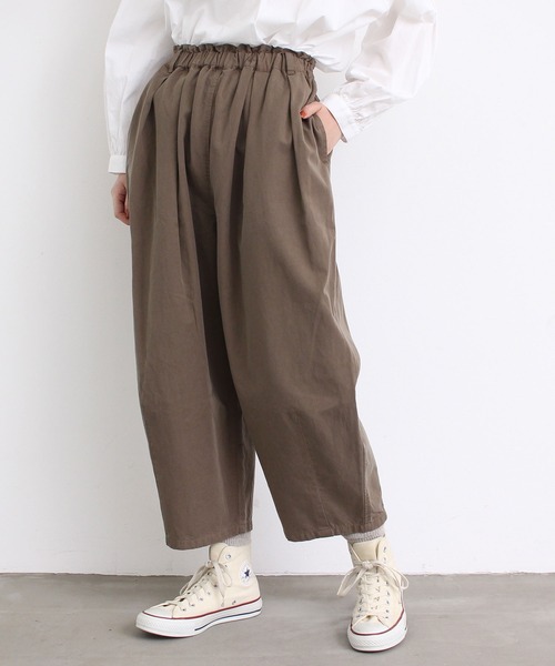 aimer le mieux（エメルミュー）の「△aimer　綿テンセルゆったりパンツ（その他パンツ・レディース・カーキ/ネイビー/オフホワイト/チャコールグレー・FREE）」の8枚目の写真