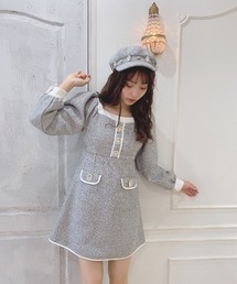 Swankiss スワンキス KJ Xmas tweed O/P Swankiss（スワンキス）の「KJ Xmas tweed O/P（ワンピース