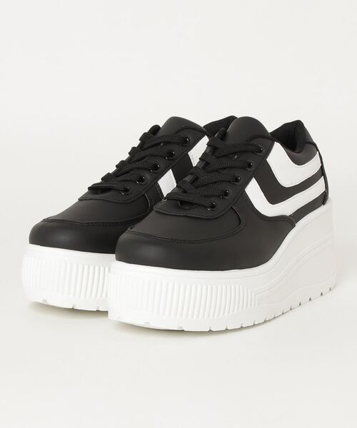 LOVEHUNTER（ラブハンター）の「Love Hunter / 軽量  厚底ダッドスニーカー《約7cmソール》(1537)（スニーカー・レディース・ブラック/ホワイト/ブラック×ブラック・LL/M/L/S）」の8枚目の写真