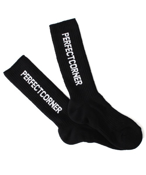 PERFECTCORNER(パーフェクトコーナー)の「【PERFECTCORNER 】ダーティリバースロゴソックス(FILE) / PERFECT CORNER DIRTY REVERS LOGO SOCKS(FILE)(ソックス/靴下・レディース・ブラック/ブラウン/レッド/オレンジ・FREE)」の5枚目の写真