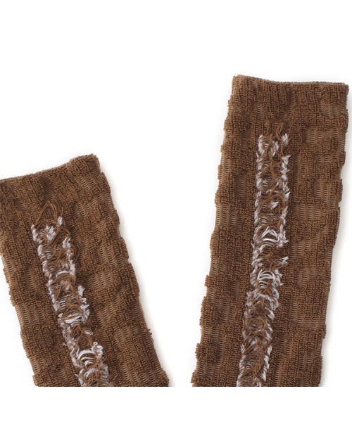 PERFECTCORNER(パーフェクトコーナー)の「【PERFECTCORNER 】ダーティリバースロゴソックス(FILE) / PERFECT CORNER DIRTY REVERS LOGO SOCKS(FILE)(ソックス/靴下・レディース・ブラック/ブラウン/レッド/オレンジ・FREE)」の6枚目の写真