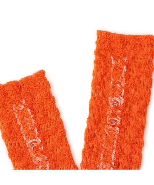 PERFECTCORNER(パーフェクトコーナー)の「【PERFECTCORNER 】ダーティリバースロゴソックス(FILE) / PERFECT CORNER DIRTY REVERS LOGO SOCKS(FILE)(ソックス/靴下・レディース・ブラック/ブラウン/レッド/オレンジ・FREE)」の7枚目の写真