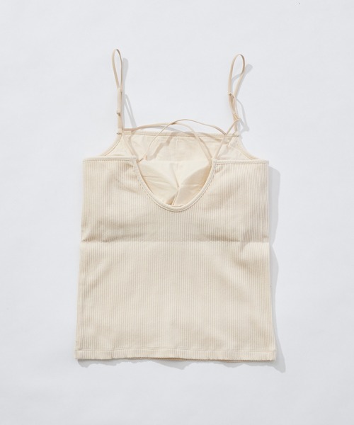 Chico(チコ)の「【新色追加】パット付きバッククロスキャミ(キャミソール・レディース・アイボリー/ブラック/ライトベージュ/ミント/パープル/ピンク/カーキ/ブラウン・FREE)」の13枚目の写真