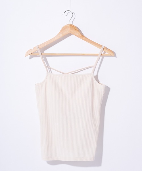 Chico(チコ)の「【新色追加】パット付きバッククロスキャミ(キャミソール・レディース・アイボリー/ブラック/ライトベージュ/ミント/パープル/ピンク/カーキ/ブラウン・FREE)」の16枚目の写真